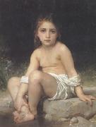 Adolphe William Bouguereau Child at Bath (mk26) oil